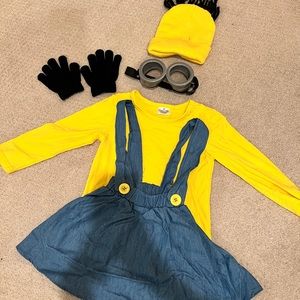 Girls Toddler Minon Halloween Costume Size 5 (4-6)